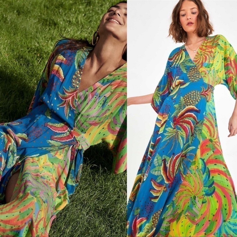 FARM Rio dress Tahiti size XS wrap dress sold out EUC